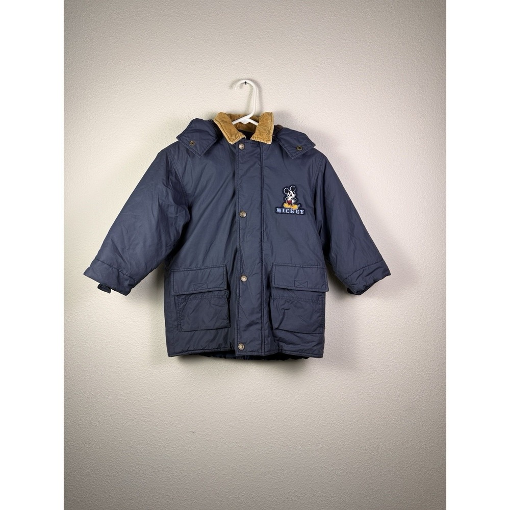 Disney Store  Mickey Lined Chore Coat Jacket Boys   Back Hit